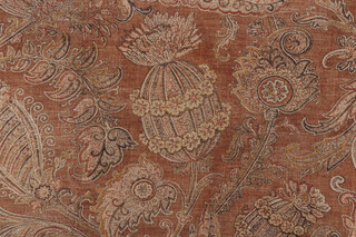 PK Lifestyles Loggia Printed Linen Blend Drapery Fabric in Caffe 