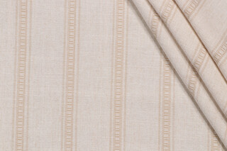 PK Lifestyles Rancho Stripe Woven Chenille Upholstery Fabric in Birch 