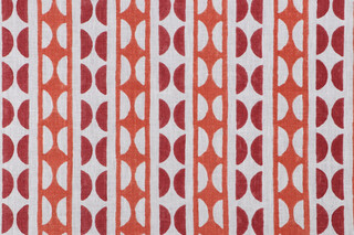 P Kaufmann Lucie Printed Cotton Blend Drapery Fabric in Coral 
