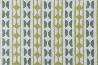 P Kaufmann Lucie Printed Cotton Blend Drapery Fabric in Green 