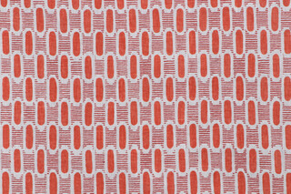 P Kaufmann Huxley Printed Cotton Blend Drapery Fabric in Coral 