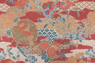 P Kaufmann Sensu River Printed Cotton Drapery Fabric in Spice 