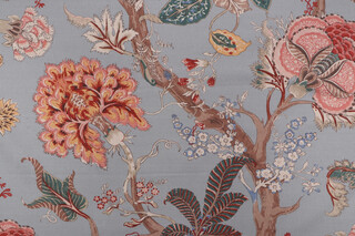P Kaufmann Seraphina Printed Linen Blend Drapery Fabric in Haze 