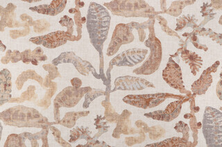 PK Lifestyles Coriolis Printed Cotton Drapery Fabric in Dune 