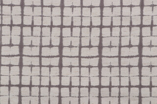 PK Lifestyles Shibori Plaid Woven Upholstery Fabric in Grey 
