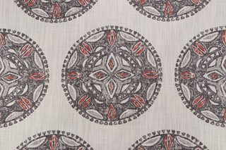 Robert Allen Amapondo Printed Cotton Drapery Fabric in Bark 