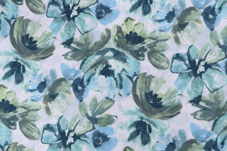 Crypton Florescence High Performance Printed Decorator Fabric in Leaf