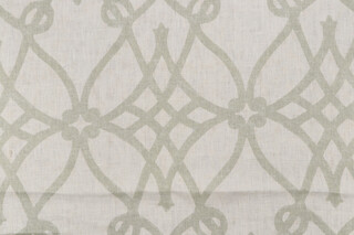 Braemore Fioretto Printed Linen Drapery Fabric in Sprout
