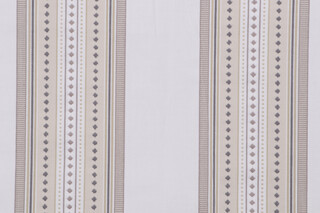 Stripe Woven Decorator Fabric in Sage/Grey