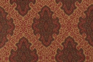 1 Yard Fonthill Amaya Tapestry Upholstery Fabric in Tobacco/Multi