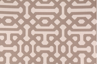 Sunbrella Fretwork Woven Solution Dyed Acrylic Outdoor Fabric in Taupe