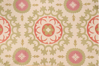 Robert Allen Roman Circle BK Tapestry Upholstery Fabric in Leaf