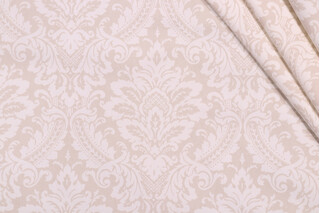 Waverly Donnington Printed Cotton Drapery Fabric in Linen