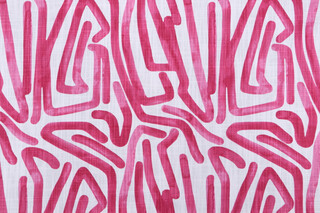Premier Prints Shiva-Slub Canvas Printed Cotton Drapery Fabric in Flamingo