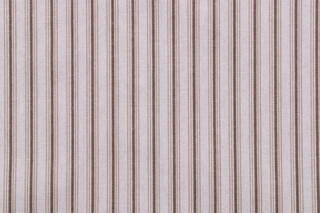Magnolia Home Cottage Stripe Printed Cotton Drapery Fabric in Shadow