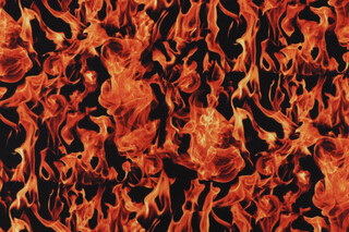 Timeless Treasures Flames Printed Cotton Craft Fabric in Black