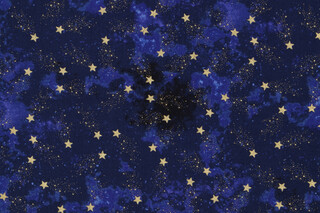 Fabrics Of SoHo Metallic Stars Printed Cotton Craft Fabric in Navy for Timeless Treasures