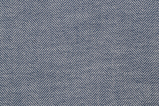 Herringbone Woven Upholstery Fabric in Denim