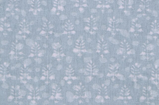 Waverly Twig Bandeau Printed Cotton Drapery Fabric in Mist