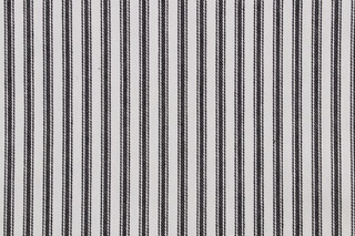 Waverly Classic Ticking Woven Decorator Fabric in Black