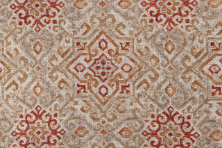Covington Miramar Printed Linen Drapery Fabric in 1-Honey Beige 