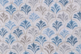 Magnolia Home Countess Printed Cotton Drapery Fabric in Delft 