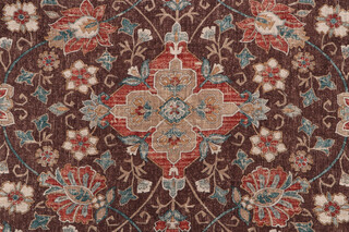 Covington Bettina Printed Linen Blend Drapery Fabric in 663-Espresso 