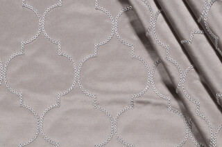 Covington Kismet Sequin Embroidered Drapery Fabric in 90-Silver 