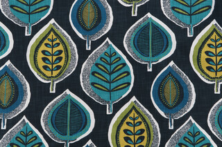 Covington Yoshino Printed Cotton Drapery Fabric in 524-Mediterranean Blue 