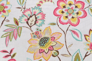 Covington Laylani Printed & Embroidered Drapery Fabric in 79-Birthday Cake 