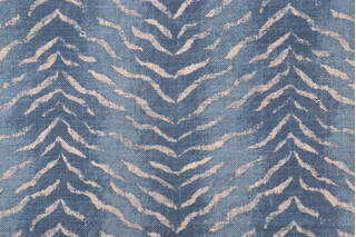 Kaufmann Ruolan Printed Cotton Blend Drapery Fabric in Persian Blue