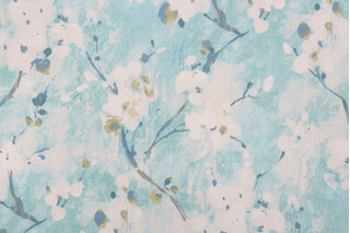 Mill Creek Dalliance Printed Polyester Drapery Fabric in Breeze