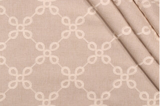 Valiant Fabrics Legacy Embroidered Drapery Fabric in Linen