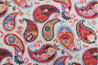 PK Lifestyles Fiesta Dance Printed Polyester Outdoor Fabric in Fruit Punch