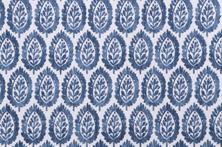 Premier Prints Lynn-Slub Linen White Printed Drapery Fabric in Bermuda