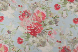 PK Lifestyles Artist&#39;s View Printed Cotton Drapery Fabric in Mist