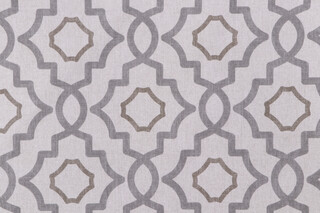 Magnolia Home Talbot Printed Cotton Drapery Fabric in Metal 