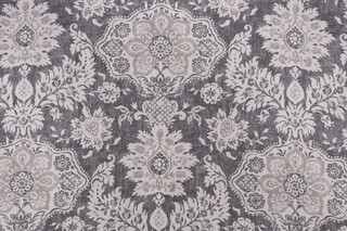 Magnolia Home Belmont Printed Cotton Drapery Fabric in Metal 