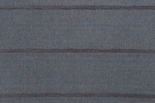 Stripe Woven Chenille Upholstery Fabric in Bluestone