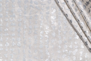 P Kaufmann Stealth Printed Velvet Decorator Fabric in Snow 