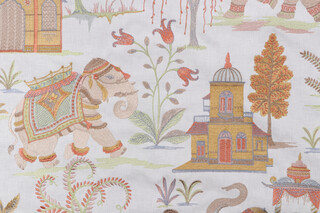 P Kaufmann Phuket Embroidered Decorator Fabric in Sunglow 