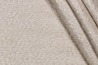P Kaufmann Glitz Woven Upholstery Fabric in White Gold 