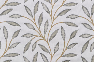 Richloom Inara Embroidered Drapery Fabric in Aloe 