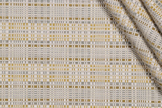 Richloom Valette Woven Upholstery Fabric in Citron 