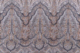 Richloom Saraya Printed Linen Blend Drapery Fabric in Driftwood 