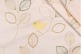 Richlooom Branch Embroidered Drapery Fabric in Spring