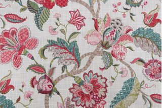 Kaufmann Finders Keepers Printed Cotton Drapery Fabric in Raspberry