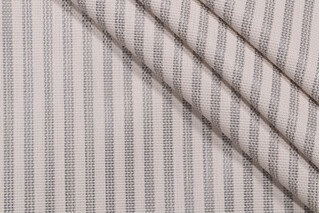 Phifertex Vineyard Stripe Woven Vinyl Mesh Sling Chair Outdoor Fabric in Silver
