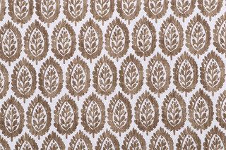 Premier Prints Lynn-Slub Linen White Printed Drapery Fabric in Chip