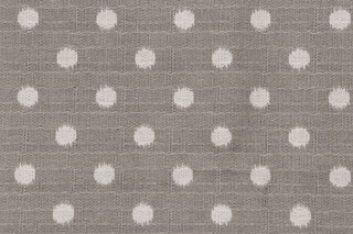 Premier Prints Ikat Dots-Slub Printed Drapery Fabric in Nova Grey/Birch
